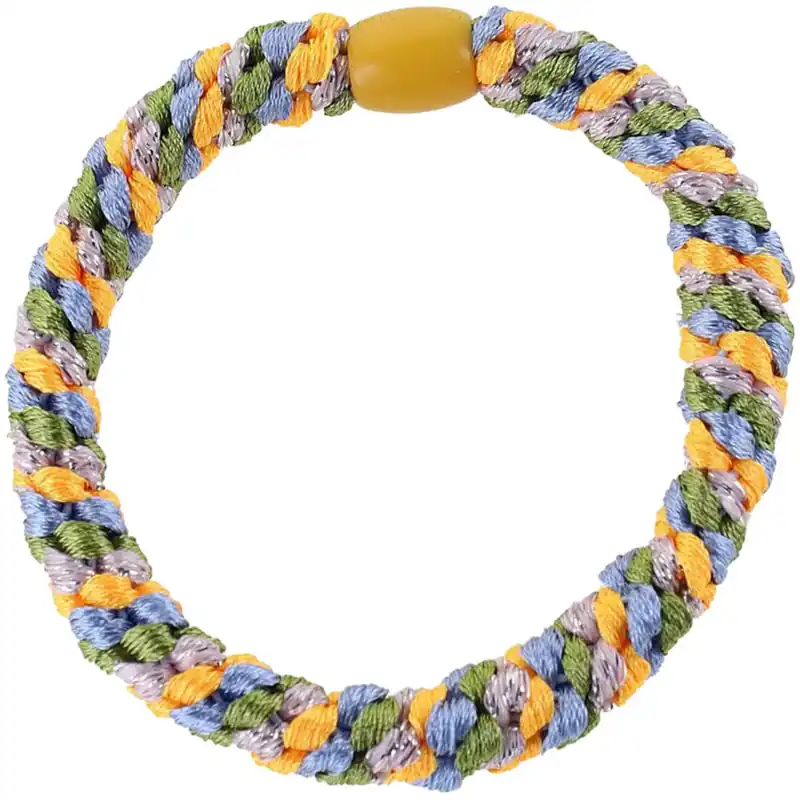 Premium Bow‘s by Stær Flätat Hår Elastiskt - Multi Blå/Orange/Grön/Lila Glitter 6-pack