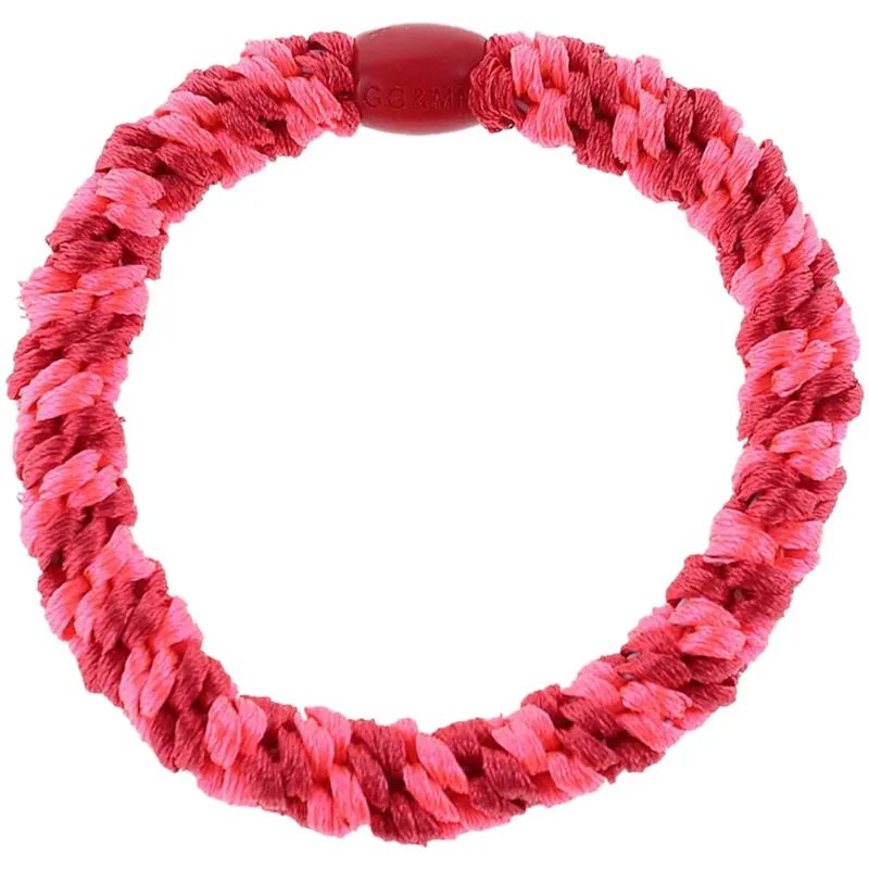 Beställ nu Bow‘s by Stær Flätat Hår Elastiskt - Multi Neon Rosa/Röd 6-pack