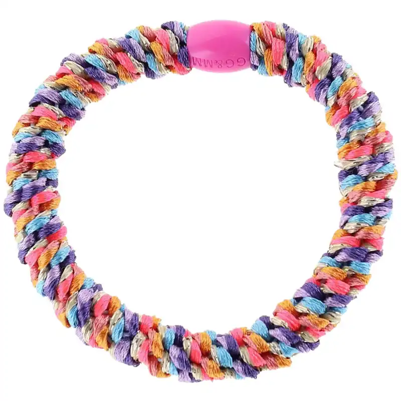 Snabb frakt Bow‘s by Stær Flätat Hår Elastiskt - Multi Rosa/Rost//Blå Glitter 6-pack