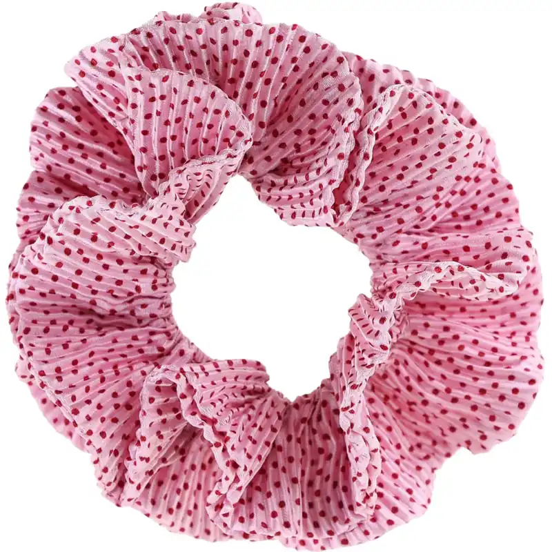 Köp online Bow‘s by Stær Kaisa Scrunchie - Rosa/Röda prickar