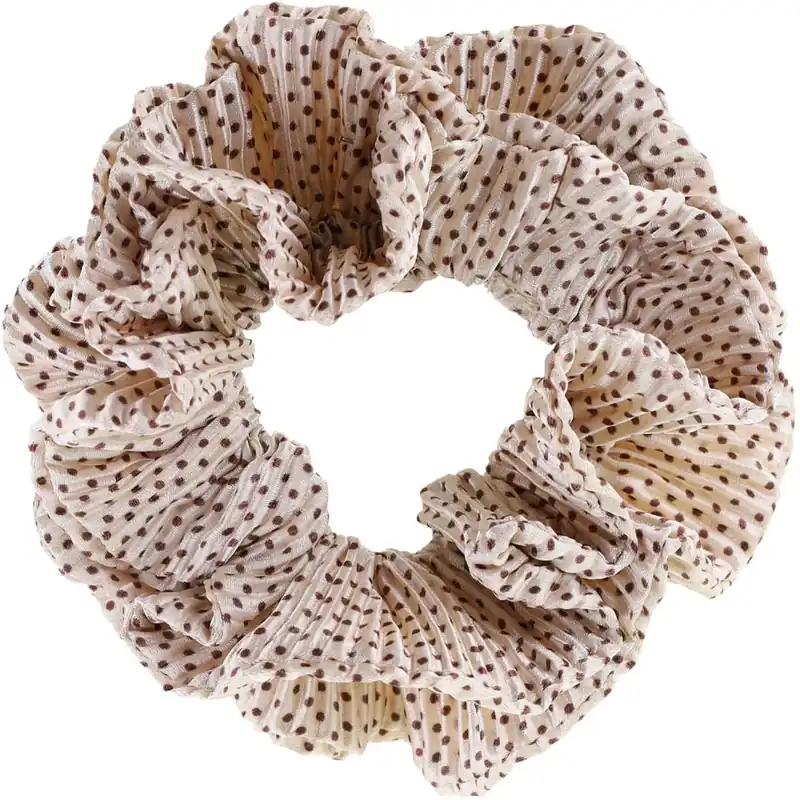 Extra rabatt Bow‘s by Stær Kaisa Scrunchie - Vit/Brun Prickar