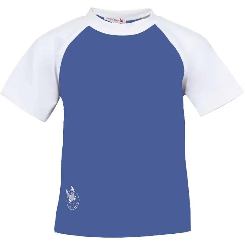 Petit Crabe Sapphire/White Raglan Uv-Swim Bluse S/S Nyhet