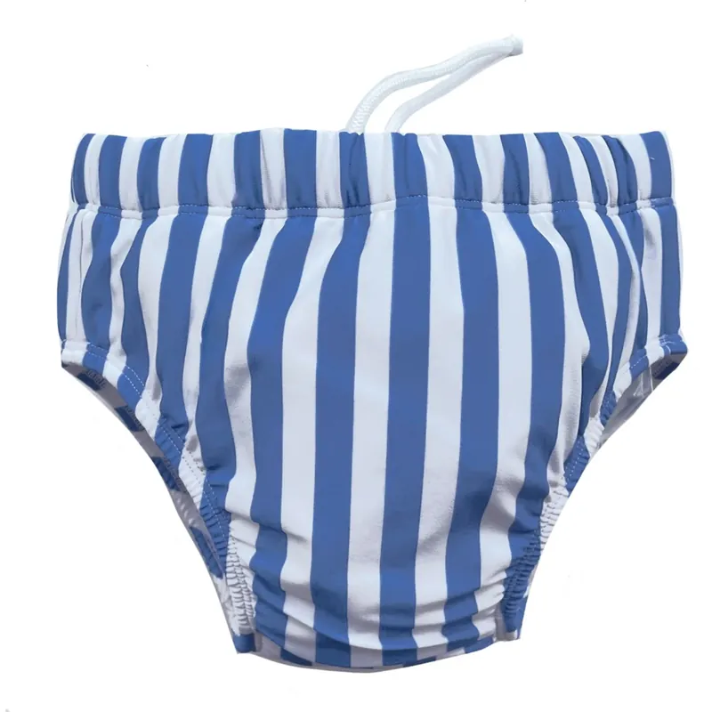 Säker betalning Petit Crabe Vertical Stripes Leo Swim Nappy