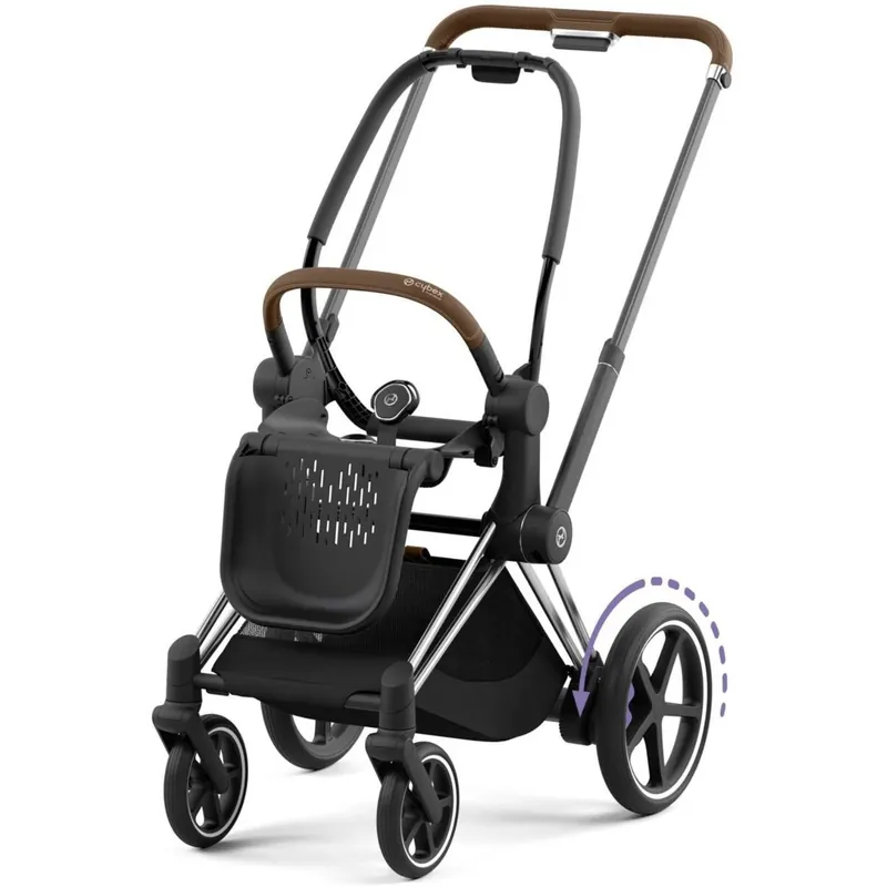 Cybex Chrome Brown E-Priam Stel Inkl. Hård Sædedel Expressleverans