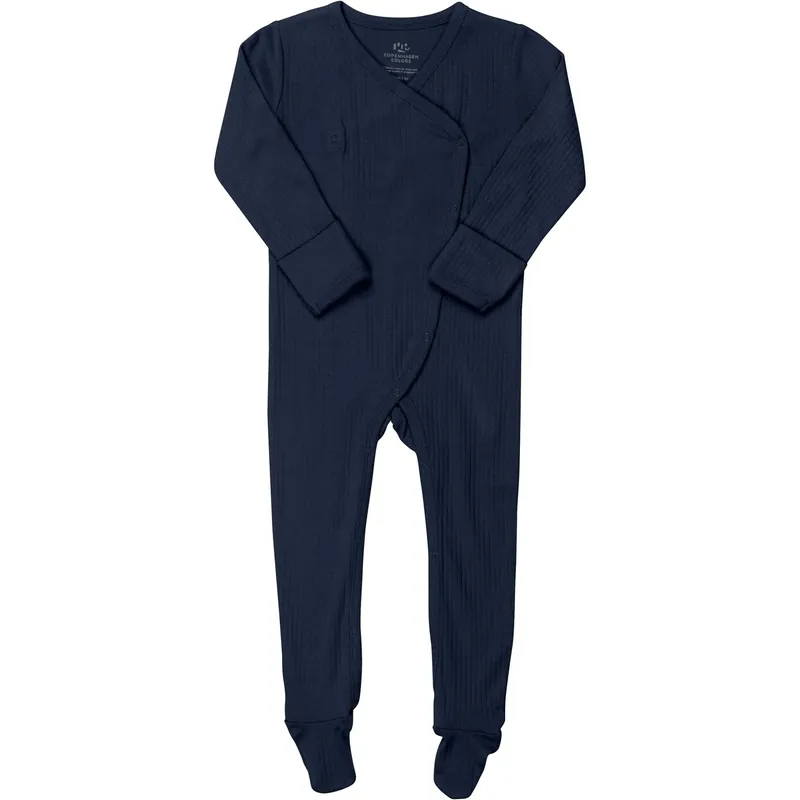 Beställ idag COPENHAGEN COLORS Navy Rib Jersey Full Body Crossover