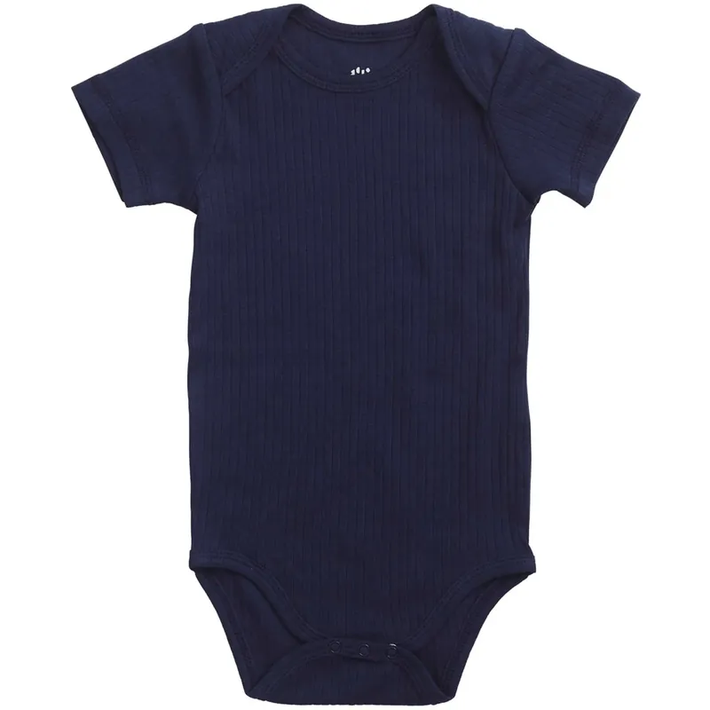 Rabatt COPENHAGEN COLORS Navy Rib Jersey Kort Sleeve Body