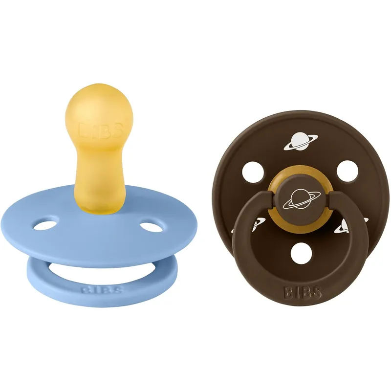 Bibs X Planet Nusa Sky Blue Mix Napp Colour Latex 2-Pack Size 2 prisnedsättning