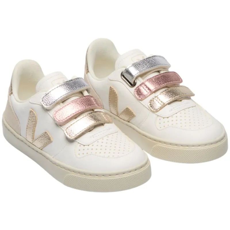 Veja Multico Extra White Shiny Small V-10 Sneakers Populärt val