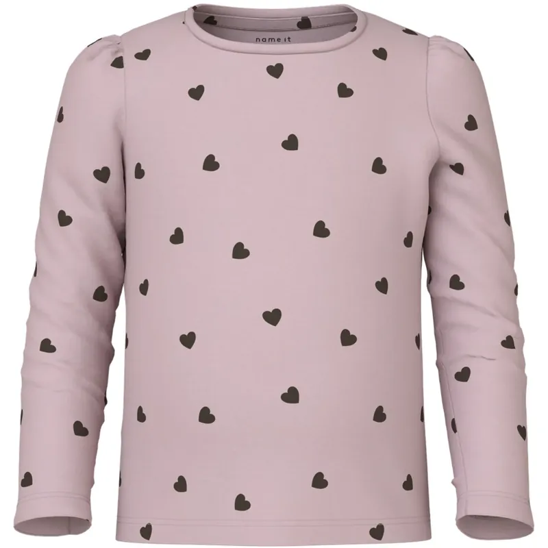 Lägg i varukorgen Name It Burnished Lilac Nmfkheart Xsl Ls Topp