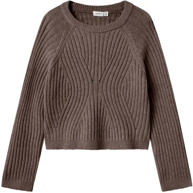 Bästa pris Name It Coffee Quartz Nkfrikine Ls Kort Stickad Pullover P