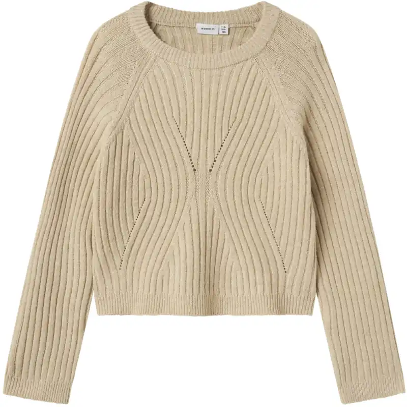 Kampanj Name It Doeskin Nkfrikine Ls Kort Stickad Pullover P