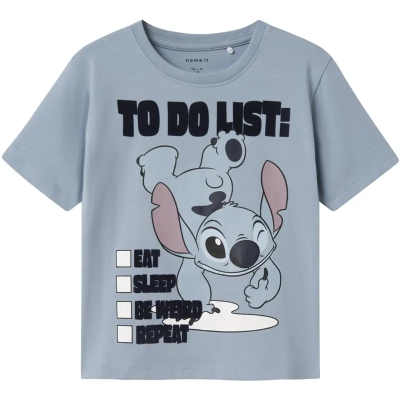 Name It Dusty Blue Nmmjudd Stitch Nreg Ss Topp Wdi prisnedsättning