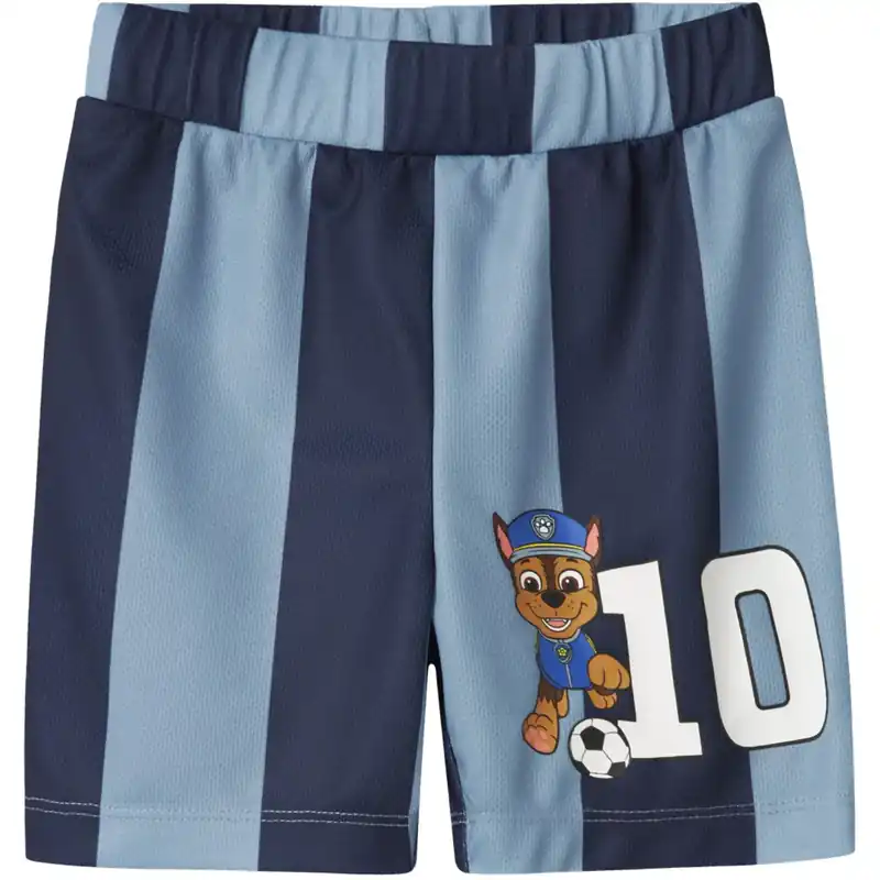 Name It Dusty Blue Nmmjakari Paw Nreg Long Poly Shorts Cplg Rea