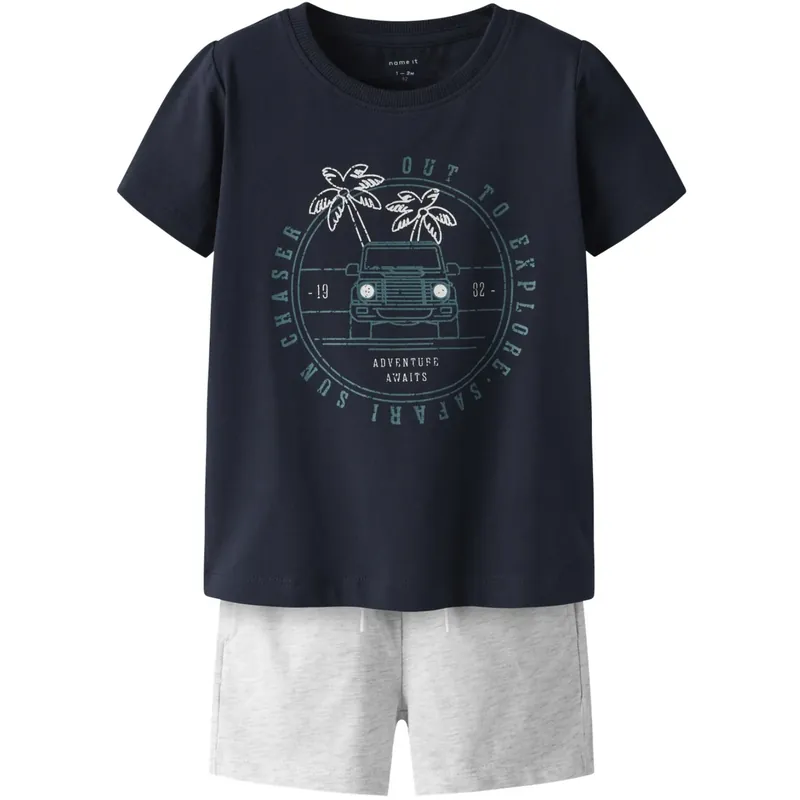 Name It Dark Sapphire Nmmjaspen Ss Shorts Set Pb Kampanjpris