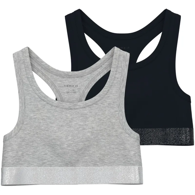 Trygg betalning Name It Black Nkfshort Topp 2P Noos