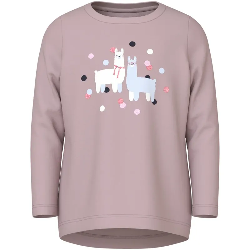 Kampanjpris Name It Burnished Lilac Lama Nmfvix Ls Topp