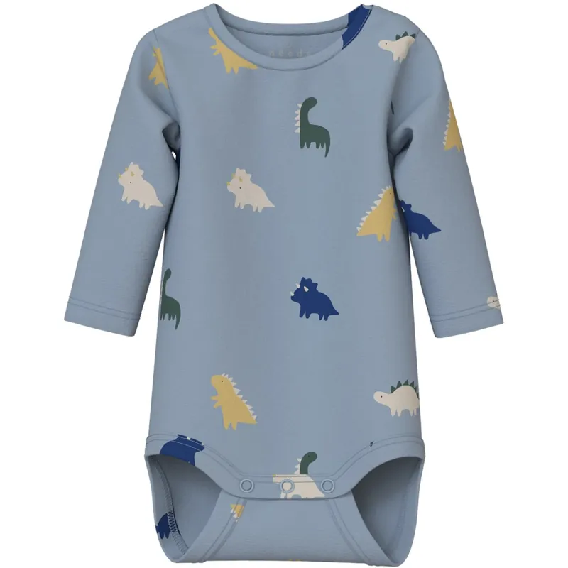 Name It Dusty Blue Dino Nbmvroels Ls Body Box Rea