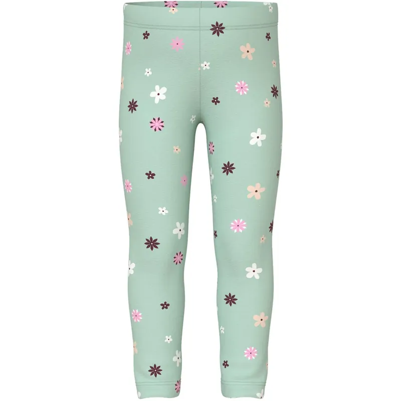 Name It Gossamer Green Flowers Nmfvivian Aop Leggings Beställ nu