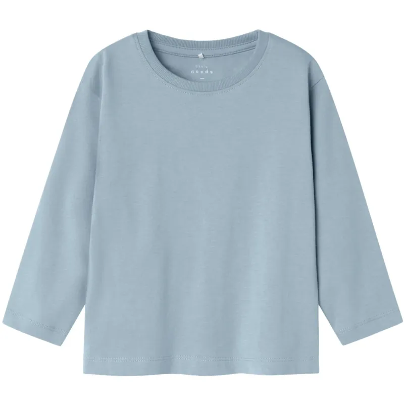 Handla nu Name It Dusty Blue Nmmvobbo Ls Nreg Topp Noos