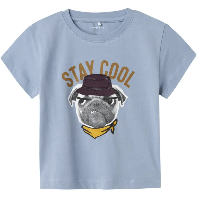 Name It Dusty Blue Nmmkai Ss Nreg Topp Box Sänkt pris