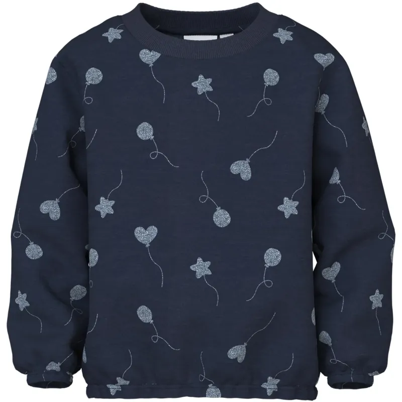 Rabatt Name It Navy Blazer Glitter Balloons Nmfviluba Ls Nreg Sweat Unb