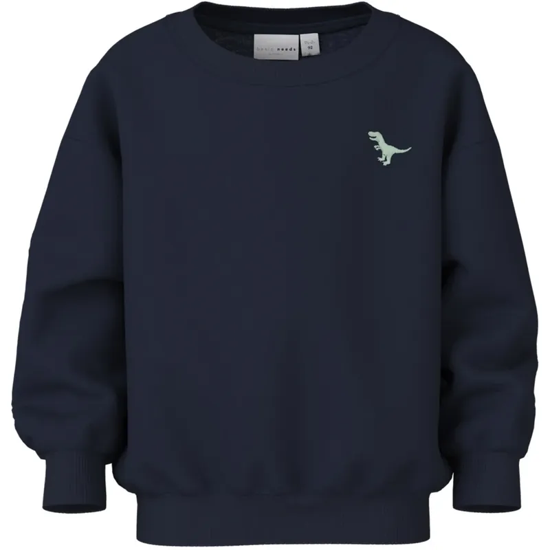 Name It Navy Blazer Green Dino Nmmvallen Ls Nreg Sweat Unb Expressleverans