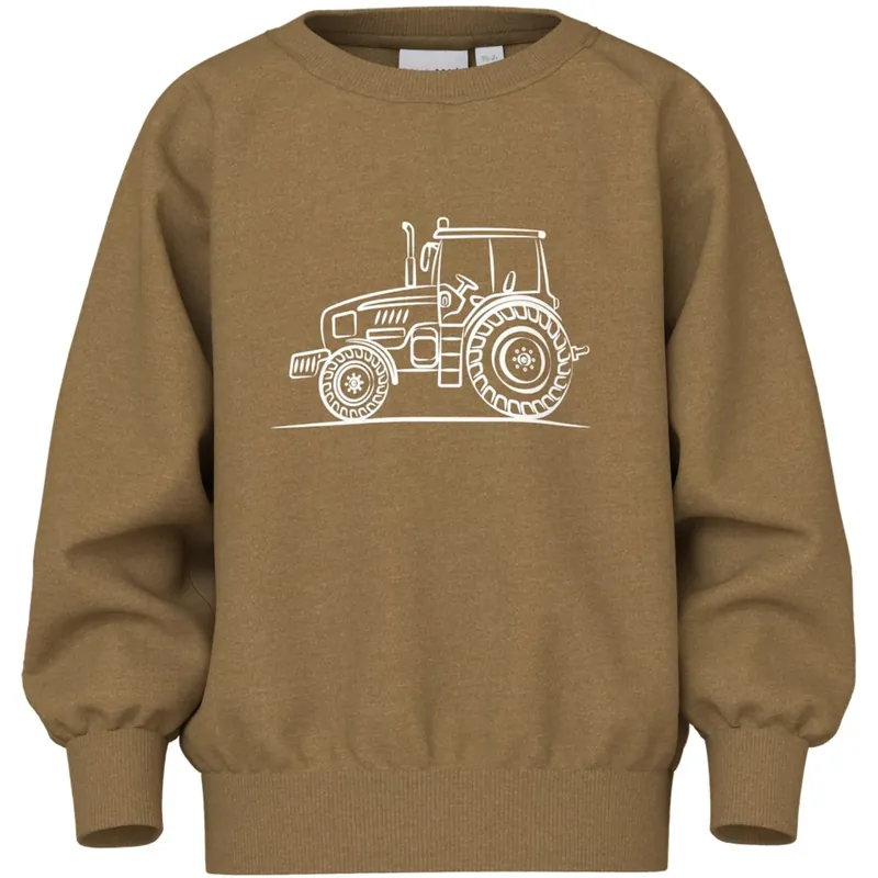 Name It Dull Gold Tractor Sketch Nmmvion Ls Nreg Sweat Unb Sista chansen