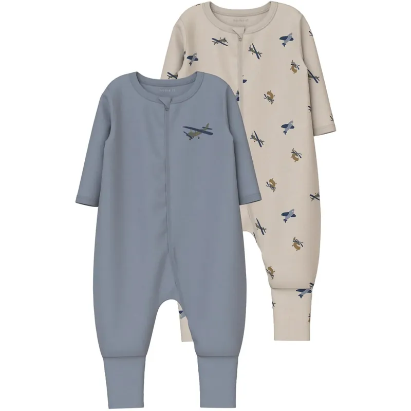 Name It Peyote Nbmnightsuit 2P Zip Ff Airplane Noos Snabb leverans