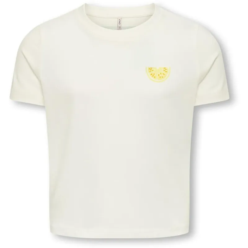 Populär kids ONLY Cloud Dancer Lemon Kogannbel-Sun Life S/S Kort Tee Cs Jrs