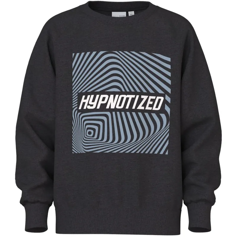 Name It Black Hypnotized Nkmvion Ls Nreg Sweat Unb Rabatt