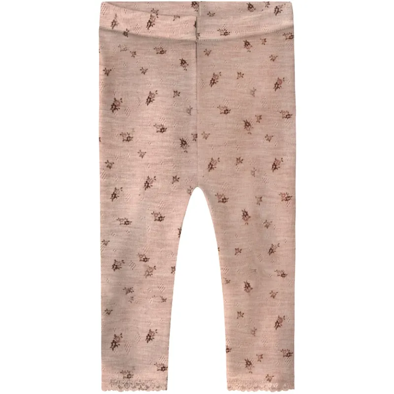 Name It Shadow Gray Small Flowers Nbfwang Ull Needle Leggings Noos Handla nu