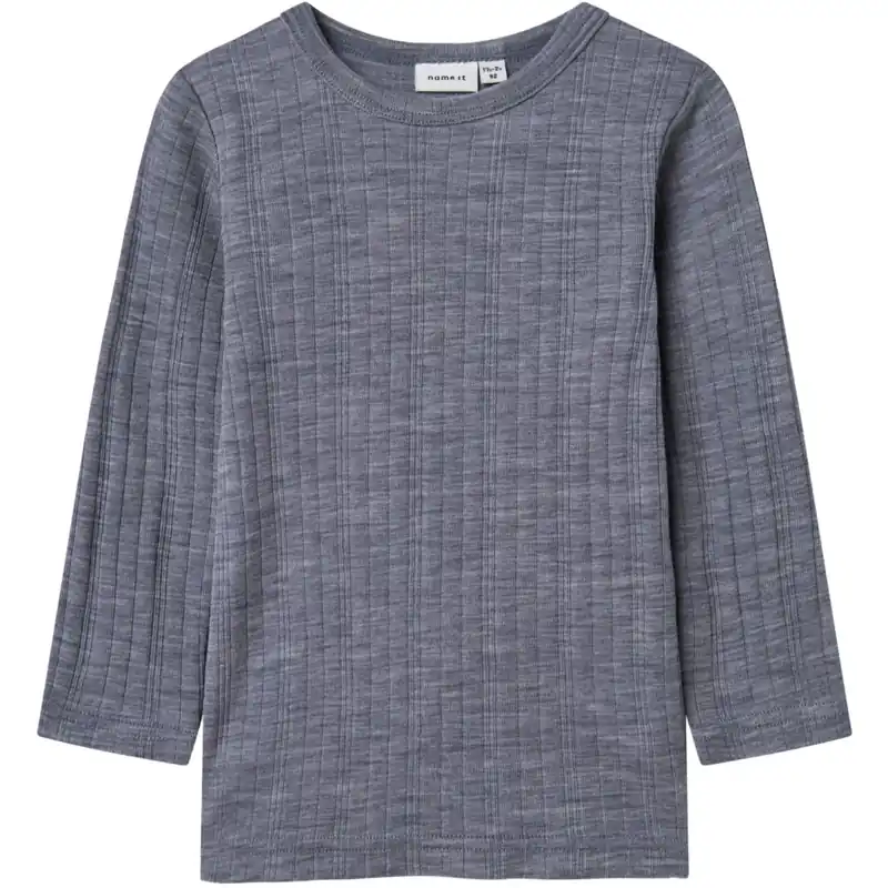 Sänkt pris Name It Folkstone Gray Nmmwang Ull Needle Ls Topp Solid Noos