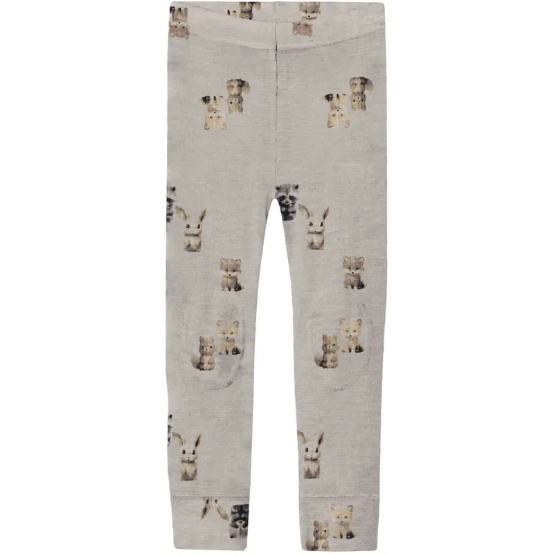 Begränsat erbjudande Name It Nacreous Cloud Forest Animals Nmmwang Ull Rib Long Johns Aop