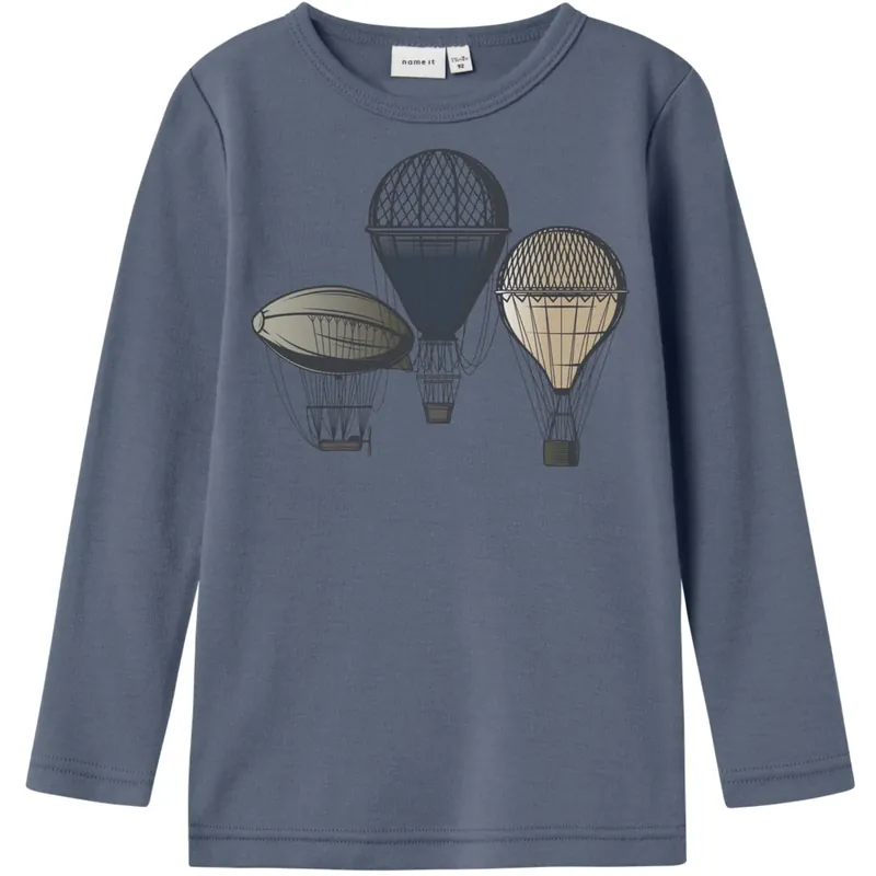prisnedsättning Name It Folkstone Gray Air Balloon Nmmwillitus Ull Ls Topp