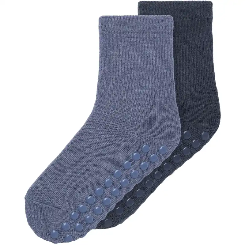 Name It Folkstone Gray Nmmwak Wo/Bl 2P Strumpor W/Non Skid Erbjudandepris