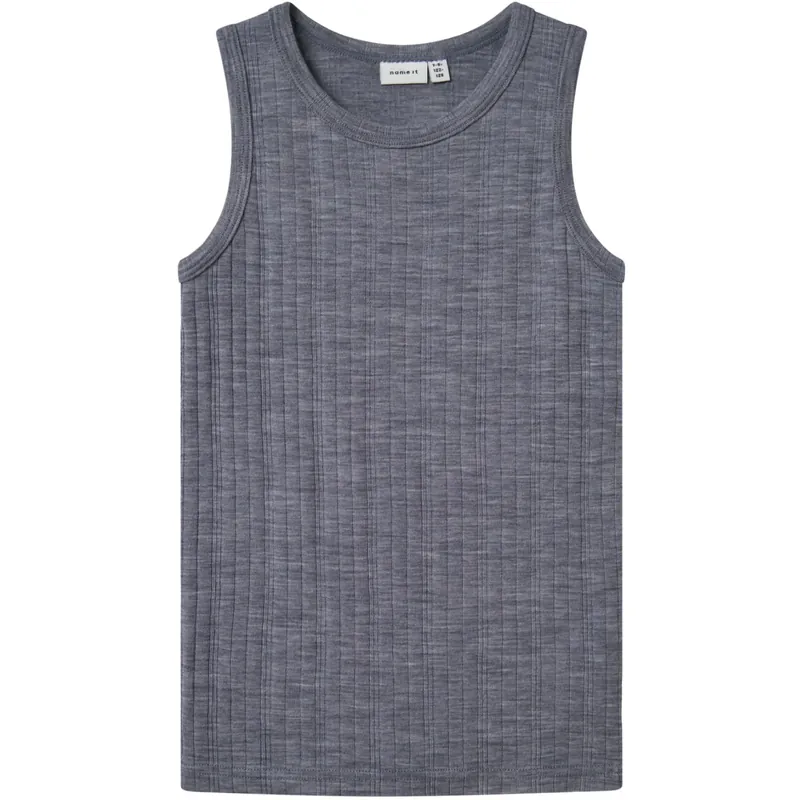 Utförsäljning Name It Folkstone Gray Nkmwang Ull Needle Tank Topp