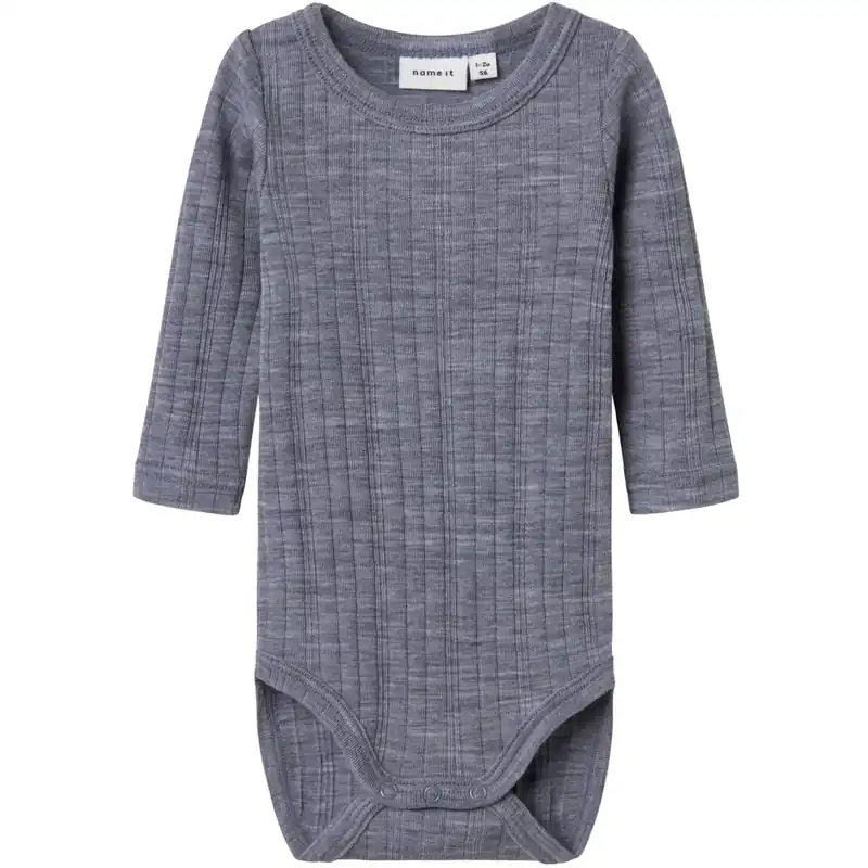 Erbjudande Name It Folkstone Gray Nbmwang Ull Needle Ls Body Solid Noos