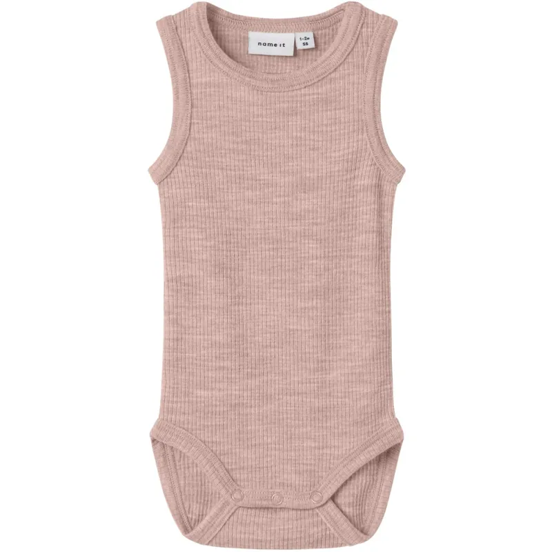 Name It Shadow Gray Nbnwax Ull Rib Tank Body Populärt val