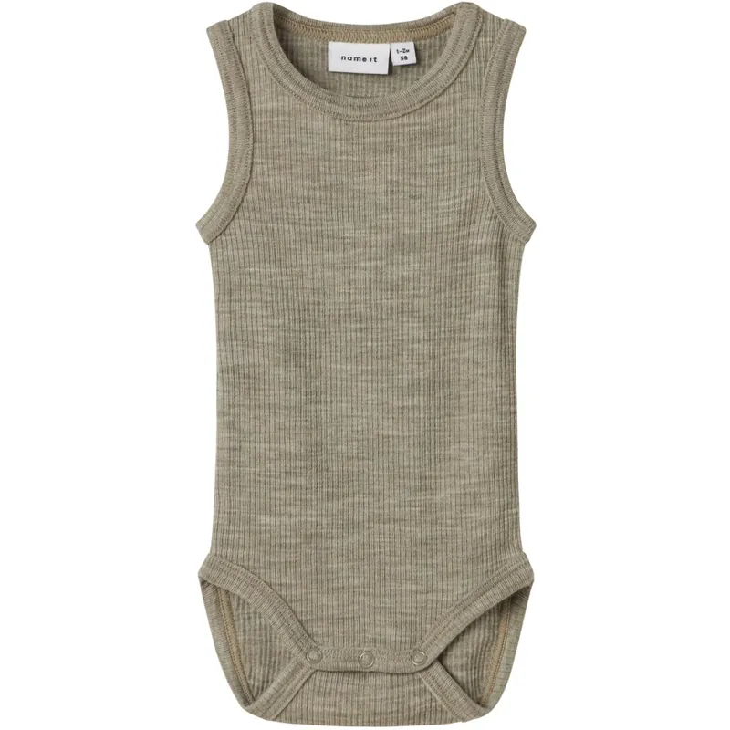 Name It Dried Sage Nbnwax Ull Rib Tank Body Expressleverans