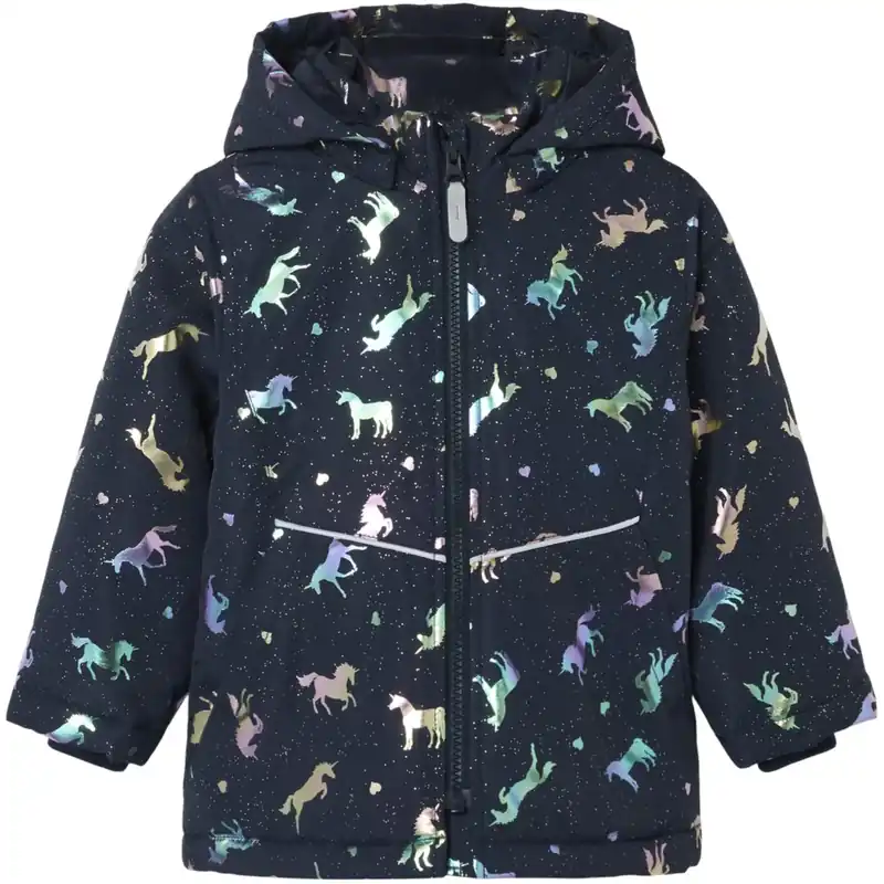 Name It Dark Sapphire Unicorn Nmfmaxi Pa Jacka Foil Aop Noos Expressleverans