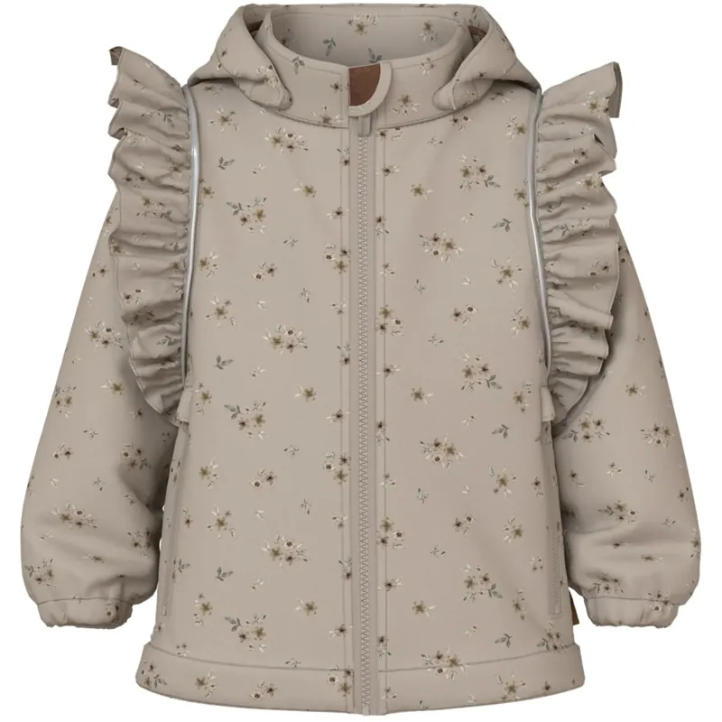 Begränsat antal Name It Pure Cashmere Bouquet Nmfalfa08 Softshell Jacka Frill Aop Fo