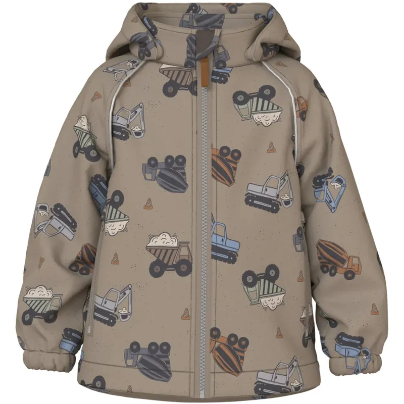 Name It Silver Mink Truck Nmmalfa08 Softshell Jacka Aop 1Fo Snabb frakt