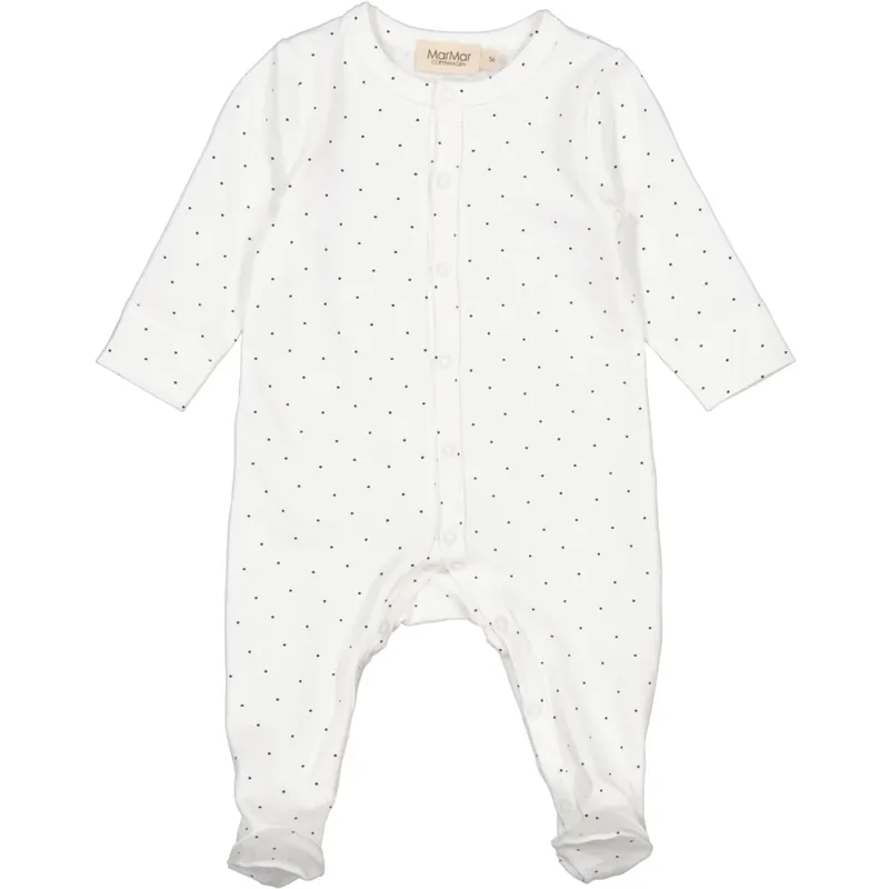 MarMar Modal Smooth Print Blue Dot Rukano Onesie Extra rabatt