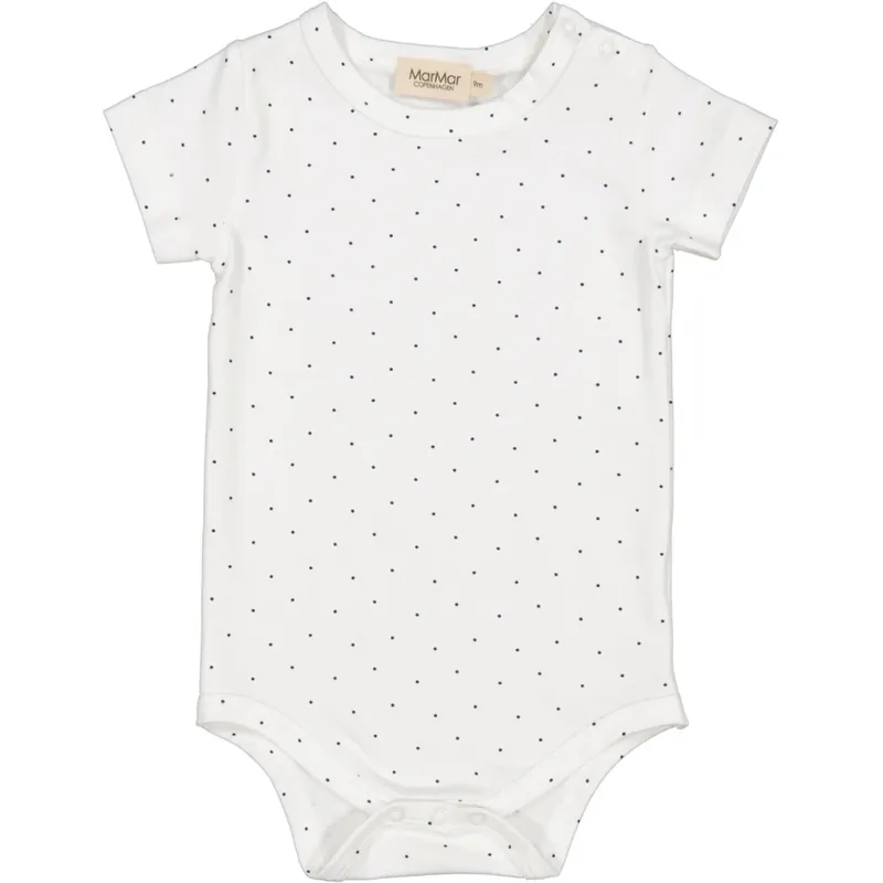 MarMar Modal Smooth Print Blue Dot Plain Body SS Body Populär