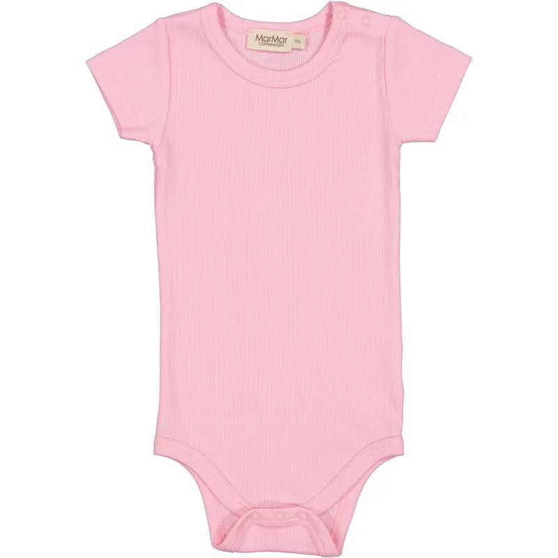 Snabb frakt MarMar Modal Fine Rib Pink Blossom Plain Body SS Body