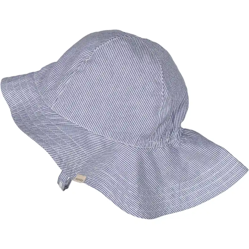 Lågt pris MarMar Fine Cotton Navy Stripe Alba Baby Long Summer Mössa