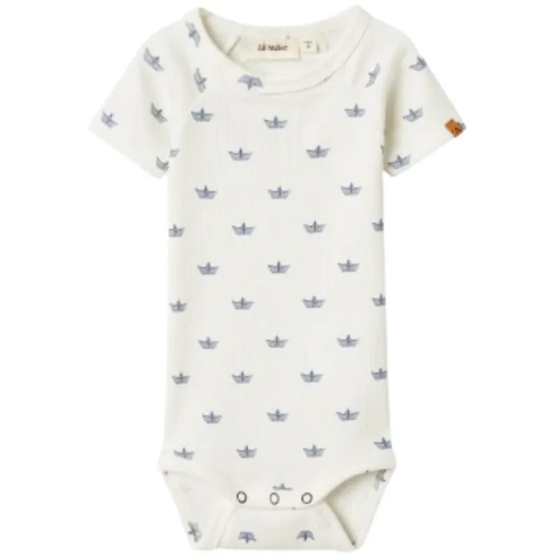 Lil‘Atelier Coconut Milk Paper Boat Nbmlavo Eni Ss Slim Body Lil Extra rabatt