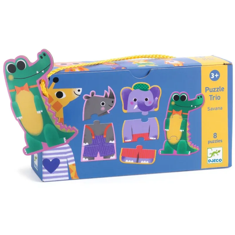 Djeco Puzzle Trio, Jungle Extra rabatt