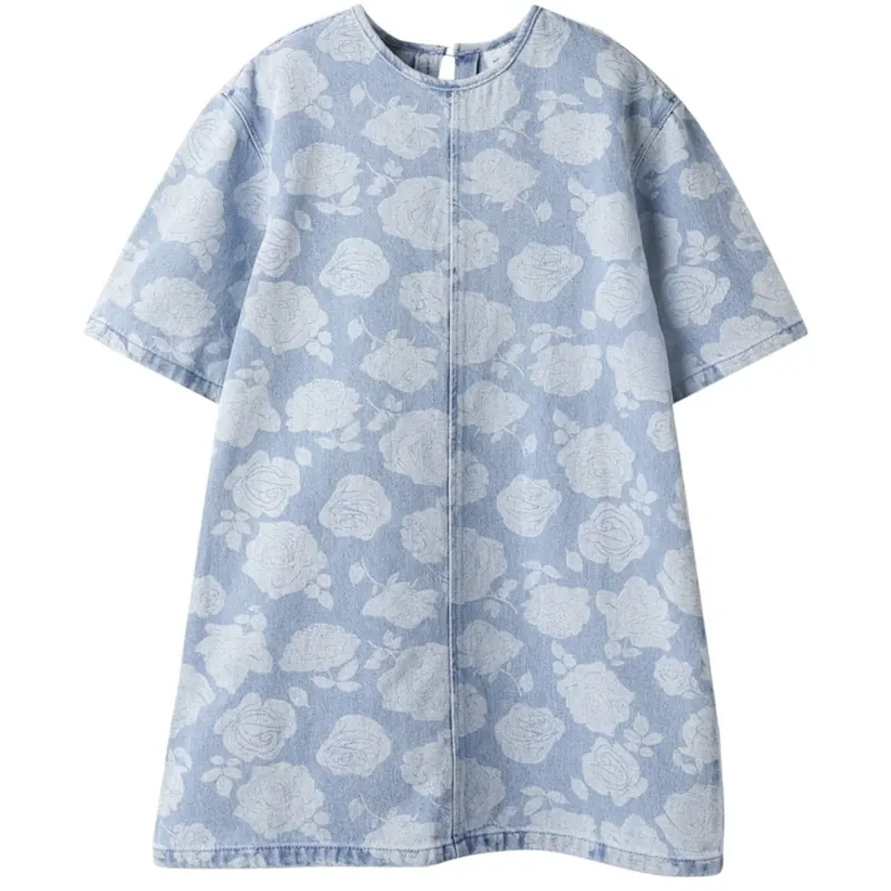 Outlet Name It Light Blue Denim Nkfsilla Dnm Ss Klänning 2121-Za H