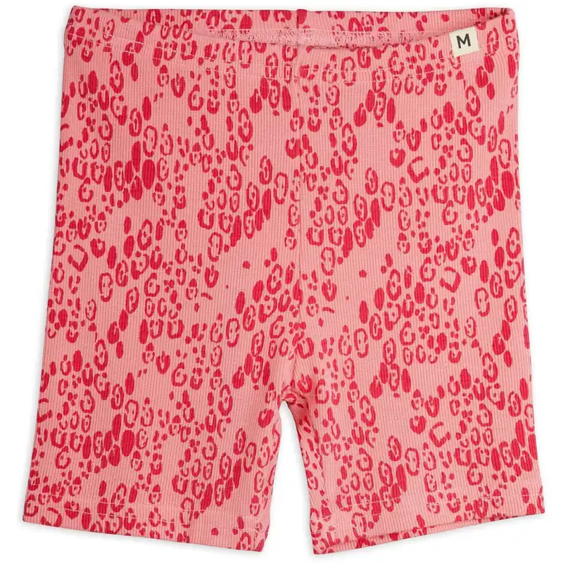 Mini Rodini Pink Mini Leopard AOP Bike Shorts prisnedsättning